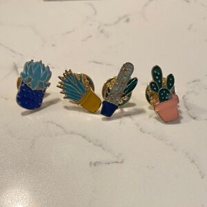 Cactus Enamel Pin Set